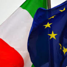 bandiere italia ed europa